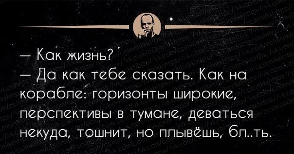 _ Кок кизНь _ До как тебе сказать Кок но коробпе горизонты широкие перспективы в тумане деваться некуда тошнит но ппывешь бпть
