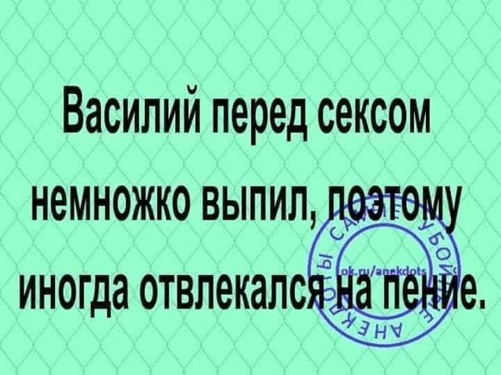 Василий перед сексом немножко выпил