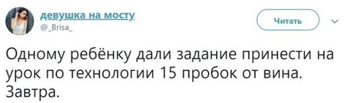АЕ_В Щ т 535 ПУ ч Одному ребёнку дали задание принести на урок по технологии 15 пробок от вина Завтра