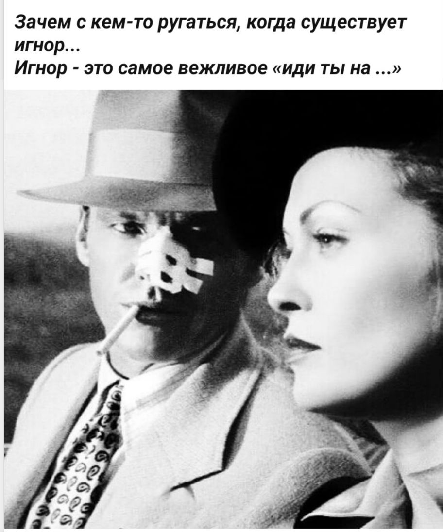 Зачем с кем то ругаться когда существует игнор Игнор это самое вежливое иди ты на