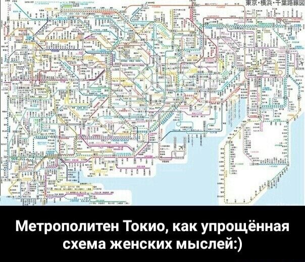 Метрополитен Токио как упрощённая схема женских мыслей