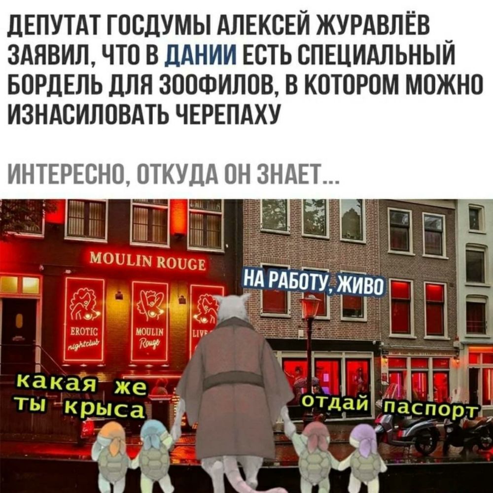 дЕПУТАТ ГОСДУМЫ АЛЕКСЕЙ ЖУРАВЛЁВ _ ЗАЯВИЛ ЧТО В ДАНИИ ЕОТЬ СПЕЦИАЛЬНЫИ БОРДЕЛЬ ДЛЯ ЗООФИЛОВ В КОТОРОМ МОЖНО ИЗНАСИЛОВАТЬ ЧЕРЕПАХУ ИНТЕРЕСНО ОТКУДА ОН ЗНАЕТ 1 3 гу Ь ъНП німвйжпво г ш МЧ