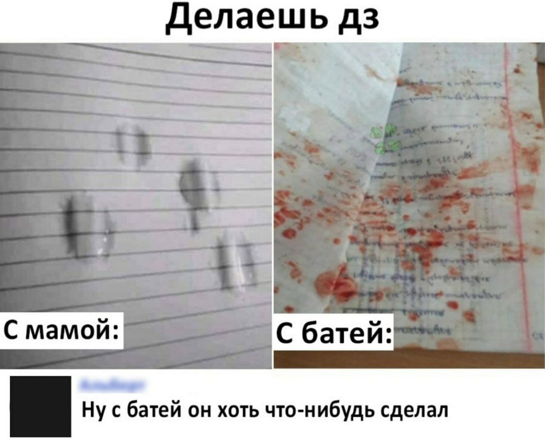 делаешь дз Ну с батей он хоть что нибудь сделал