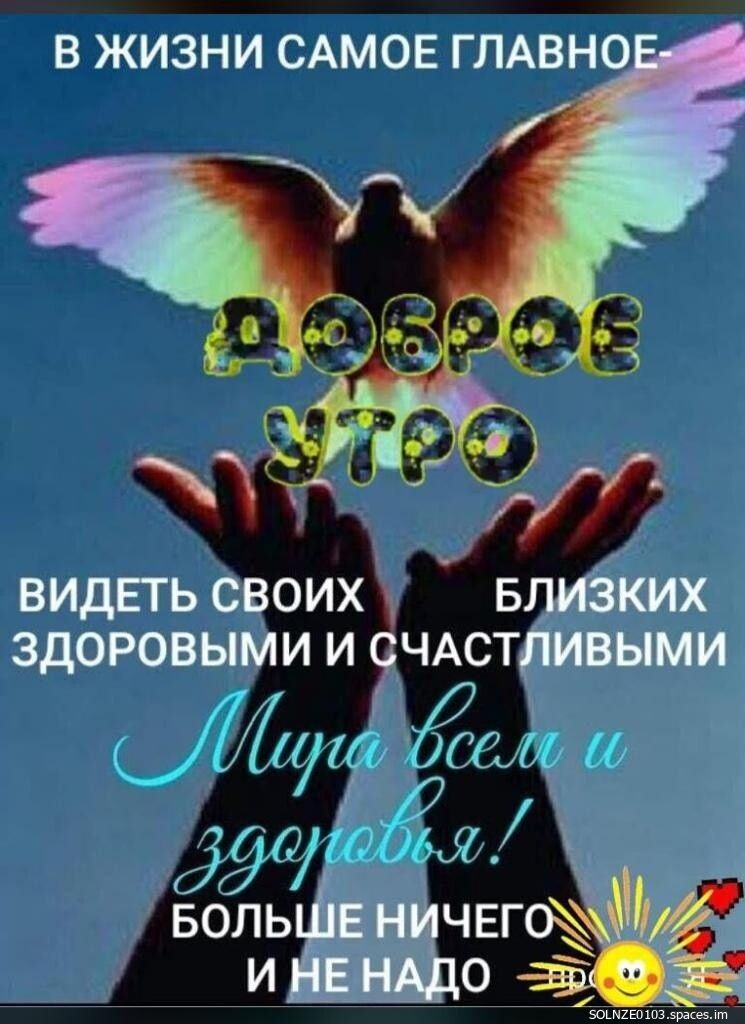 В ЖИЗНИ САМОЕ ГЛАВНО р ВИДЕТЬ Своих БЛИёКИХ ЗДОРОВЫМИ И ЧАСТМВЫМИ п 1 СП ДА