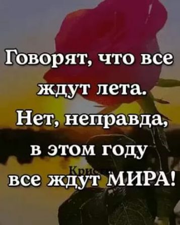 Говорят что все ждут лета Нет неправда в этом году все ждутюМИРА