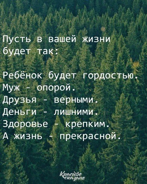 Пусть в вашеи жизни й сВ к Ребенок будет гордостьюі Муж опорой Друзья верными Денвги лишними Здоровье крепким А жизнв прекрасной адде КЕ