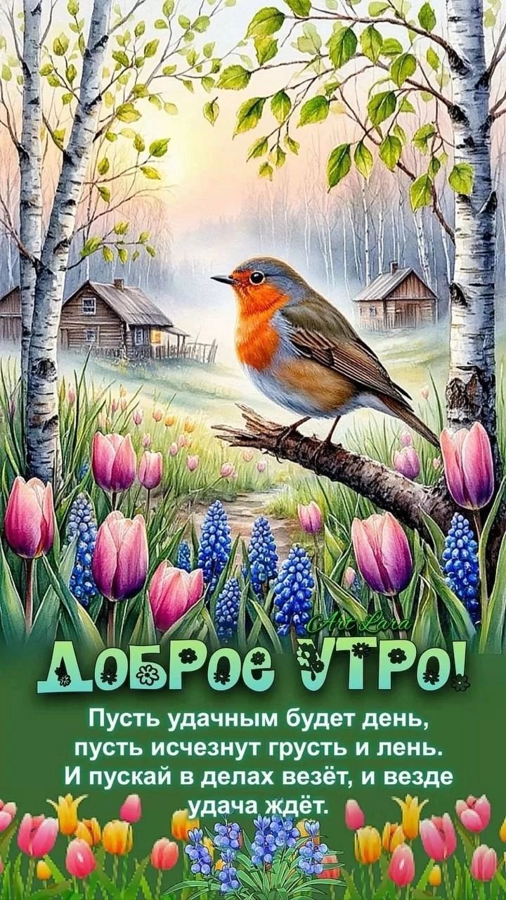 Доброе УТРО! Пусть удачным будет день, пусть исчезнут грусть и лень. И пусть в делах везёт, и везде удача ждёт.