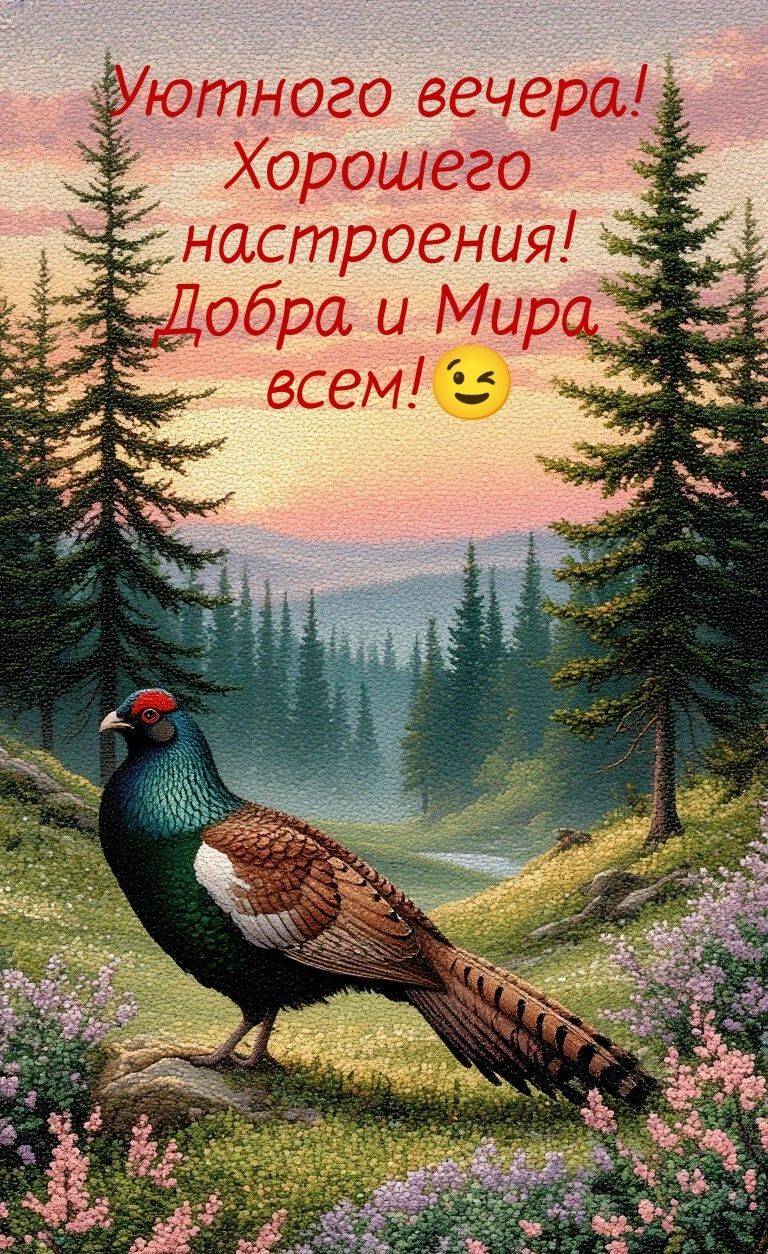Уютного вечера! Хорошего настроения! Добра и Мира всем!😉