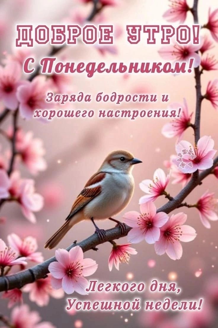 ДОБРОЕ УТРО! С Понедельником! Заряда бодрости и хорошего настроения! Легкого дня, Успешной недели!