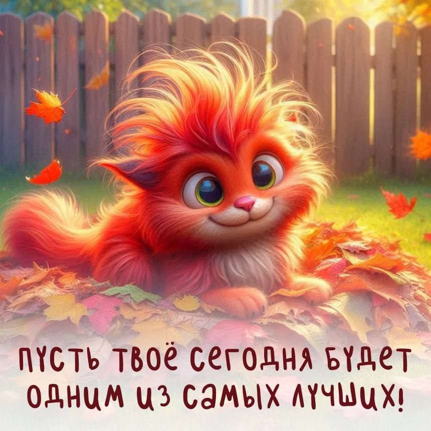 ПУСТЬ ТВОЁ СЕГОДНЯ БУДЕТ ОДНИМ ИЗ САМЫХ ЛУЧШИХ!