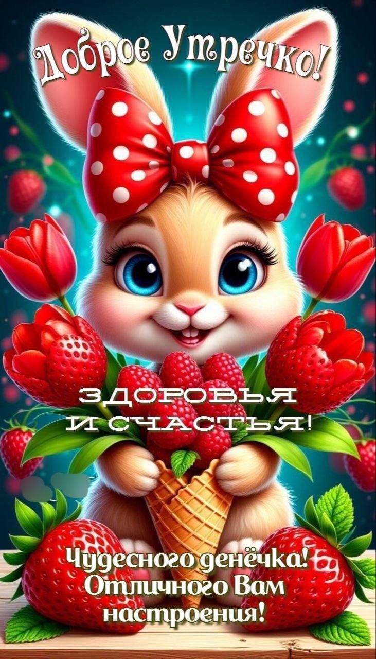 Доброе Утрешко! Здоровья и счастья! Чудесного денёчка! Отличного Вам настроения!