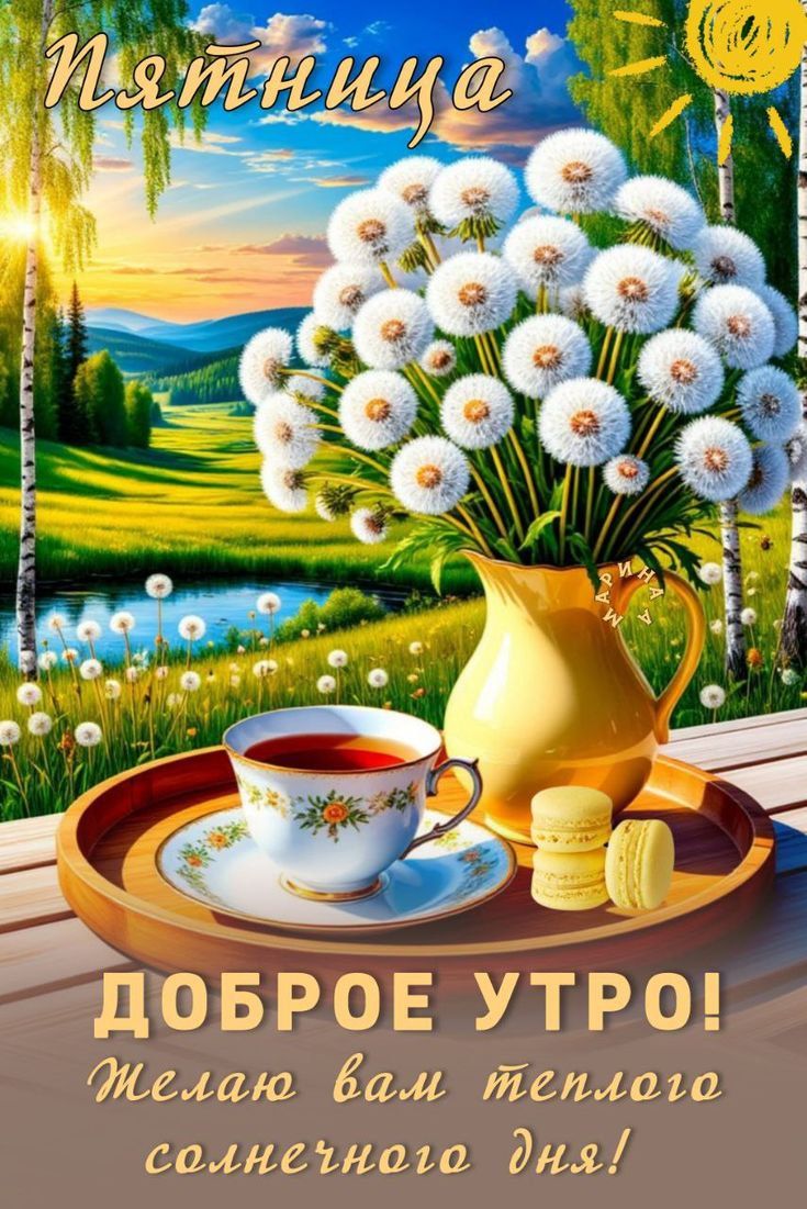 Пятница
ДОБРОЕ УТРО! Желаю вам теплого солнечного дня!