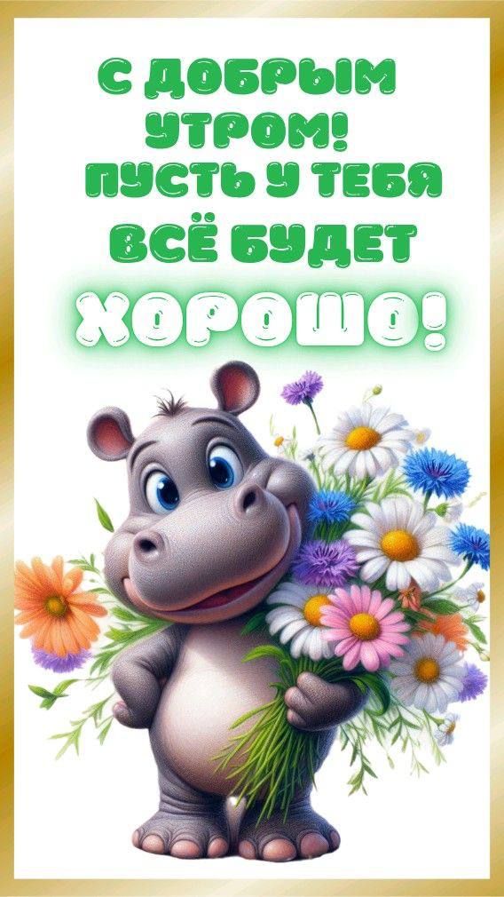 С ДОБРЫМ УТРОМ! ПУСТЬ У ТЕБЯ ВСЁ БУДЕТ ХОРОШО!