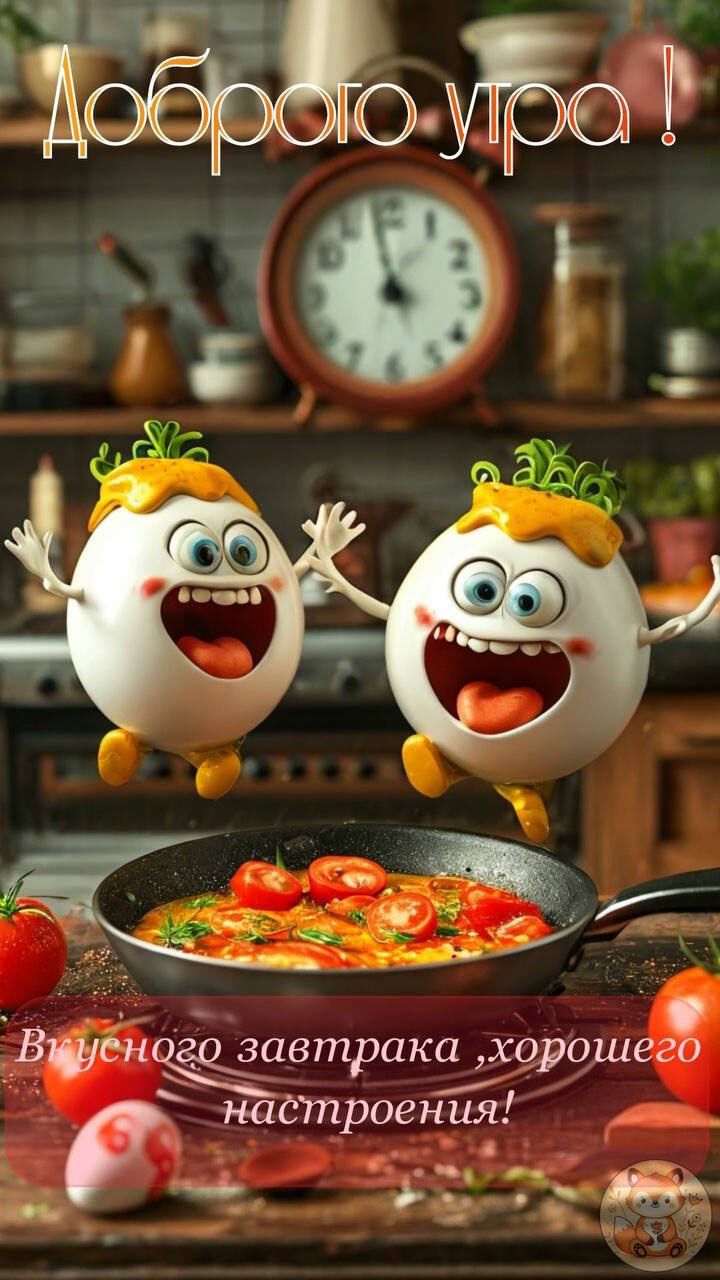 Доброе утро ! Вкусного завтрака , хорошего настроения!