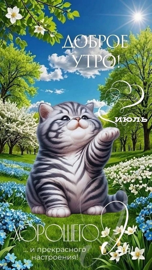 ДОБРОЕ УТРО!
ХОРОШЕГО 2 ДНЯ
и прекрасного настроения!