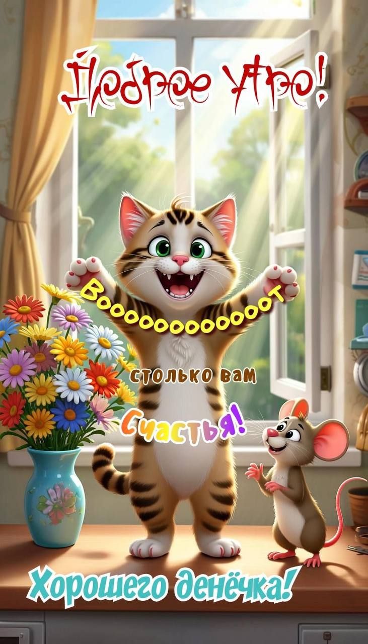 Доброе утро!
ВоооOOOOOOOt столько вам счастья!
Хорошего денёчка!