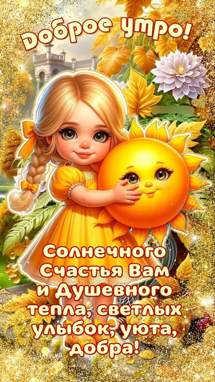Доброе утро! Солнечного Счастья Вам и Душевного тепла, светлых улыбок, уюта, Добра!