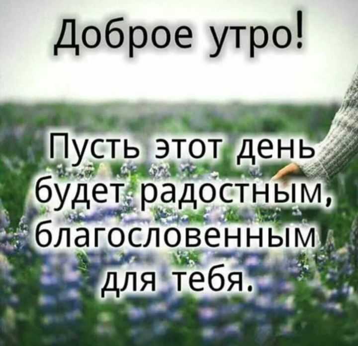 Доброе утро! Пусть этот день будет радостным, благословенным для тебя.