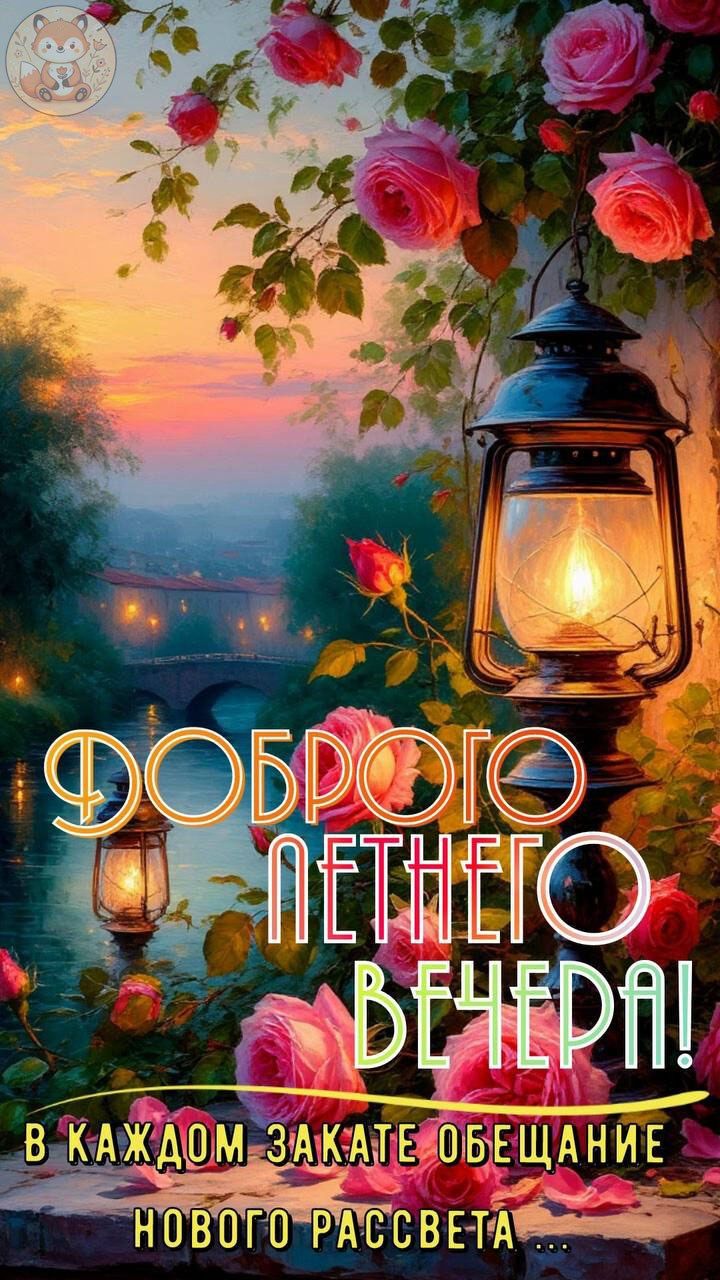 Доброго летнего вечера! В каждом закате обещание нового рассвета ...