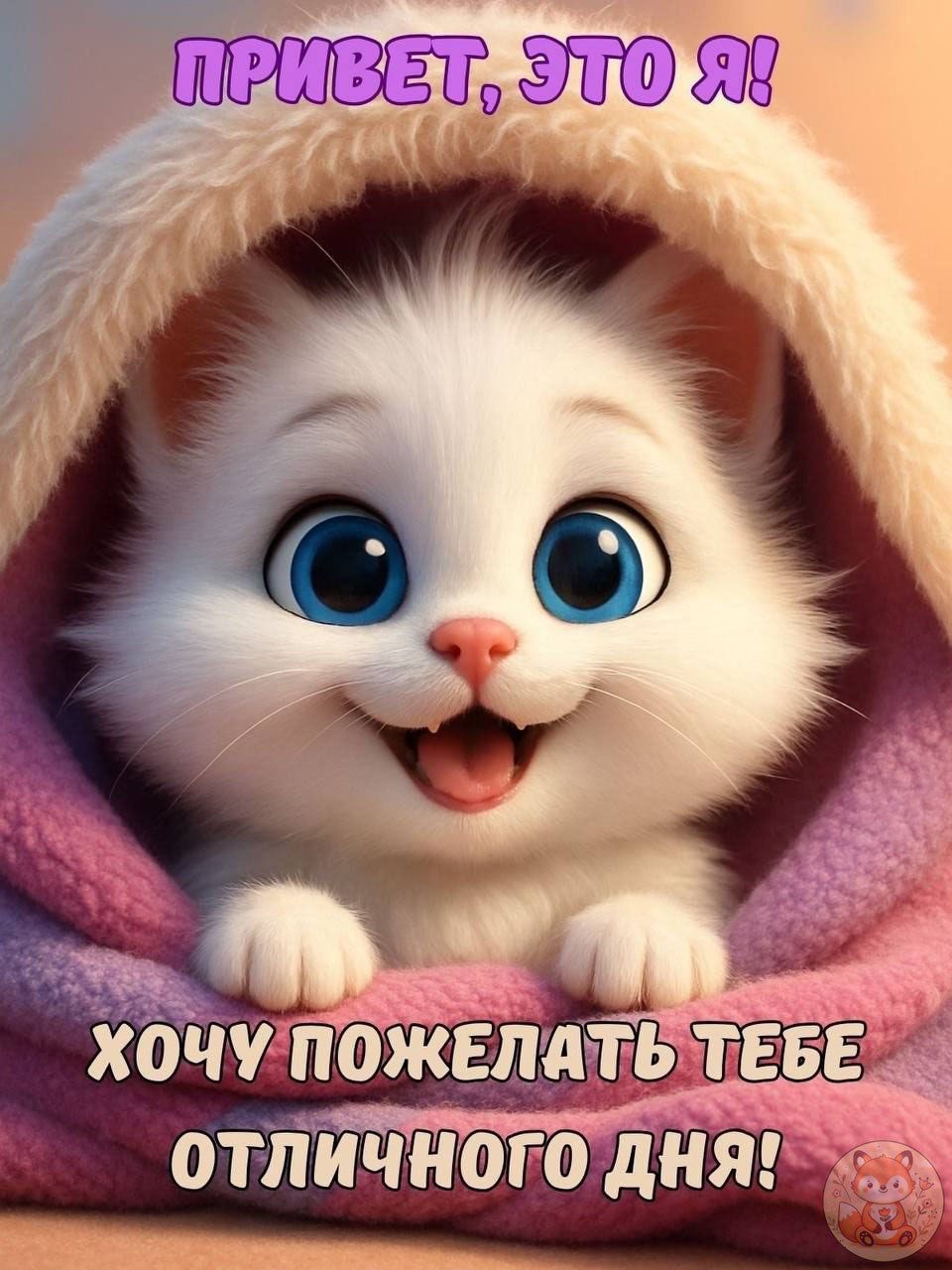 ПРИВЕТ, ЭТО Я! ХОЧУ ПОЖЕЛАТЬ ТЕБЕ ОТЛИЧНОГО ДНЯ!