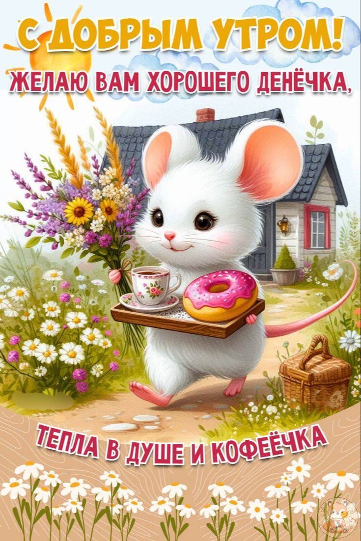 С ДОБРЫМ УТРОМ! ЖЕЛАЮ ВАМ ХОРОШЕГО ДЕНЬЧКА, ТЕПЛА В ДУШЕ И КОФЕЙЧКА