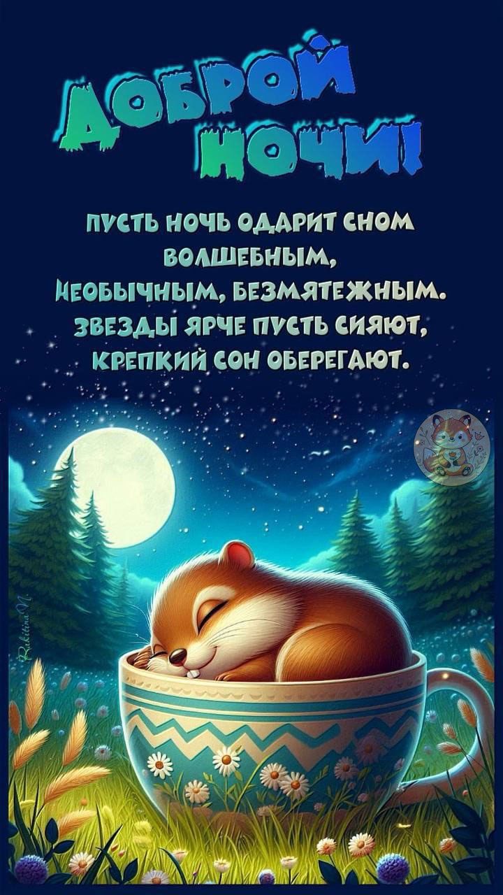 ДОБРОЙ НОЧИ! ПУСТЬ НОЧЬ ОДАРИТ СНОМ ВОЛШЕБНЫМ, НЕОБЫЧНЫМ, БЕЗМЯТЕЖНЫМ. ЗВЕЗДЫ ЯРЧЕ ПУСТЬ СИЯЮТ, КРЕПКИЙ СО Н ОБЕРЕГАЮТ.