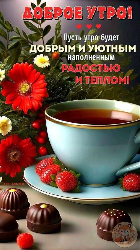ДОБРОЕ УТРО! Пусть утро будет ДОБРЫМ И УЮТНЫМ наполненным РАДОСТЬЮ И ТЕПЛОМ!