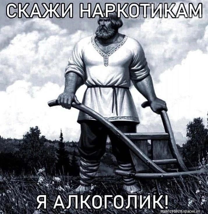 Скажи наркоматикам: я алкоголик