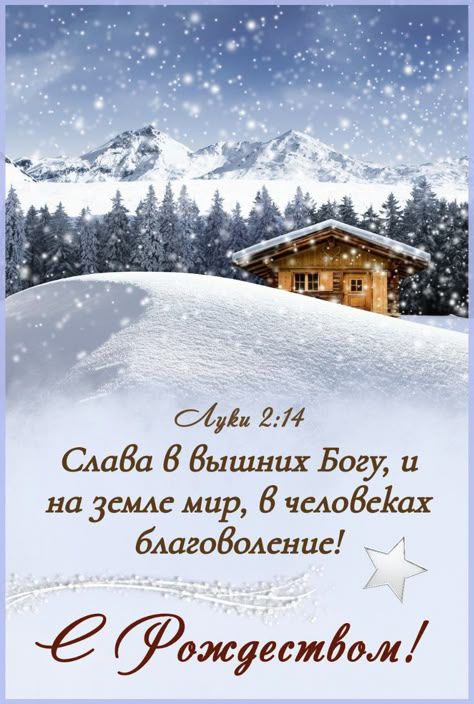 Луки 2:14 Слава Вышних Богу, и на земле мир, в человеках благоволение! С Рождеством!