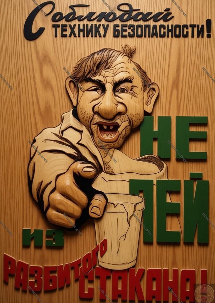 Соблюдай технику безопасности! НЕ ЛЕЙ ИЗ РАЗБИТОГО СТАКАНА!