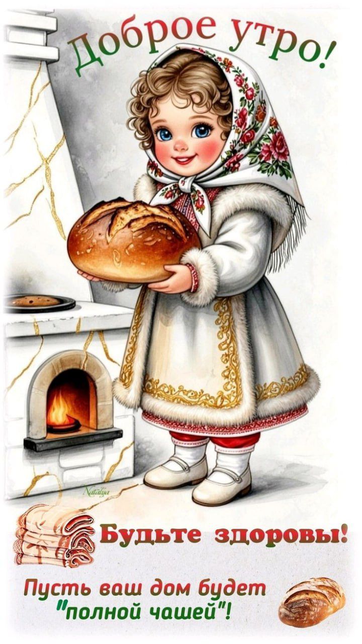 Доброе утро! Будьте здоровы! Пусть ваш дом будет полной чашей!