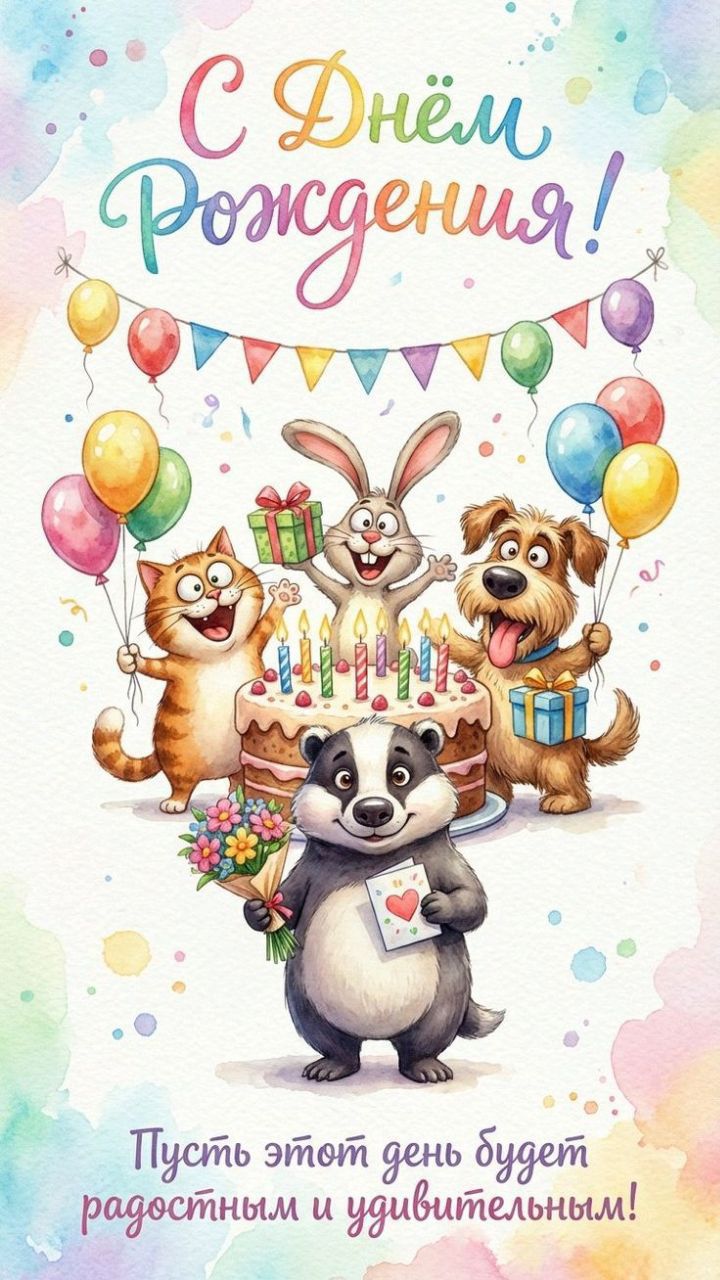 С Днём Рождения! Пусть этот день будет радостным и удивительным!