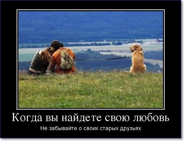 а д Когда вы найдете свою любовь Не забывайте о своих старых друзьях