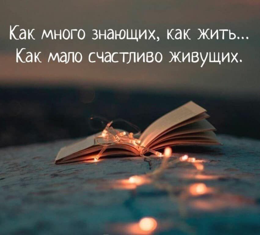 Как много знающих как жить Как мало счастливо живущих