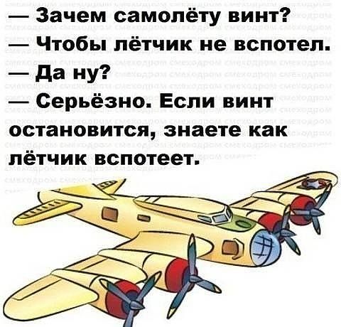 Зачем самопёту винт Чтобы лётчик не вспотел да ну Серьёзно Если винт остановится знаете как лётчик вспотеет