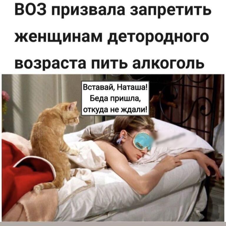 ВОЗ призвала запретить женщинам детородного возраста пить алкоголь Вставай Наташа 135 Беда пришла откуда не ждали