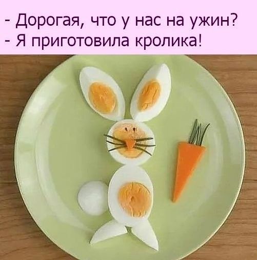 Дорогая что у нас на ужин Я приготовила кролика 1