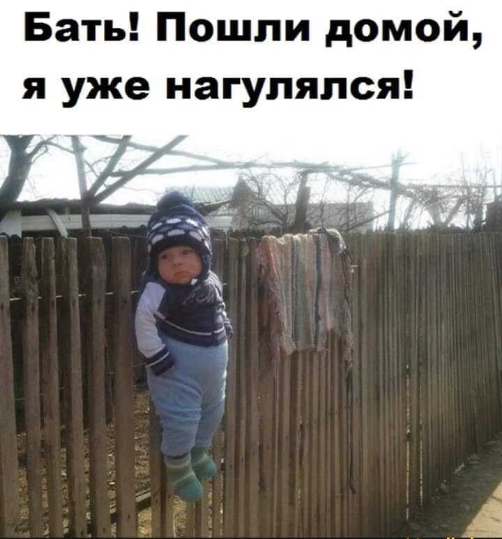 Бать Пошли домой я уже нагулялся
