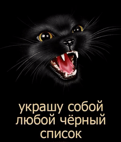 украшу собой любой чёрный список