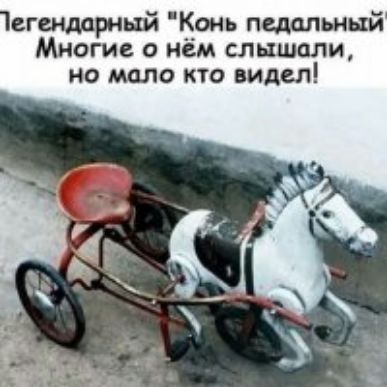 егенмриый Конь педальный Многие нём слышали но мдло кто видел