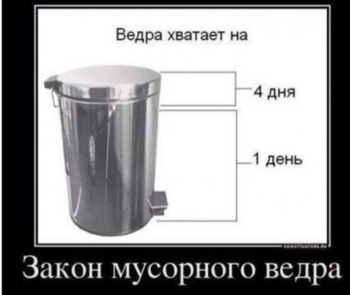 Ведра хватает на Закон мусорного ведра