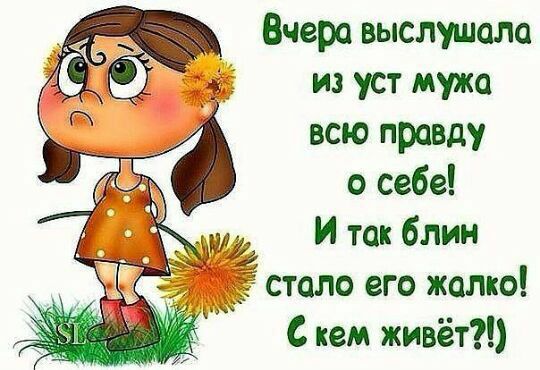 Вчера выслушала из уст мужа всю правду о себе И так блин стало его жалко С кем живёт