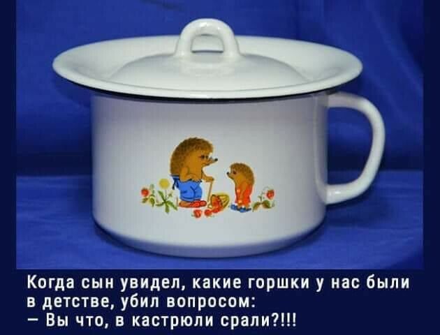 Когда сын увидел какие горшки у нас были в детстве убил вопросом Вы что в кастрюли орали