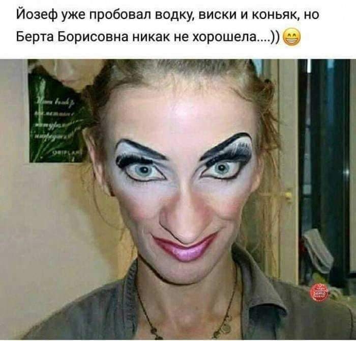 Йозеф уже пробовал водку виски и коньяк но Берта Борисовна никак не хорошепа