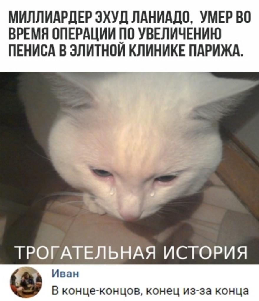 МИЛЛИАРДЕР ЭХУД ЛАНИАДО УМЕР ВО ВРЕМЯ ОПЕРАЦИИ Ю УВЕЛИЧЕНИЮ ПЕНИСА В ЭЛИТНПИ КЛИНИКЕ ПАРИЖА ТРОГАТЕЛЬНАЯ ИСТОРИЯ Иван В КОНЦ9К0НЦ08 КОНЭЦ ИЗЗЗ КОНЦЗ