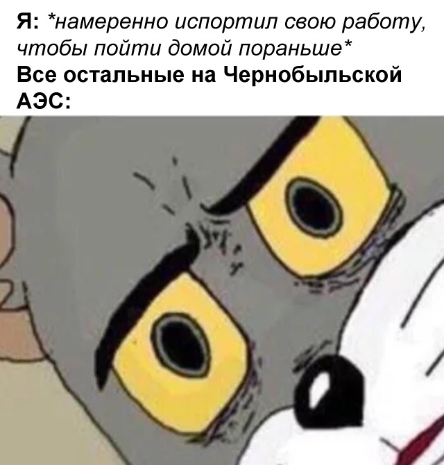 Я намеренно испортил свою работу чтобы пойти домой пораньше Все остальные на Чернобыльской АЭС