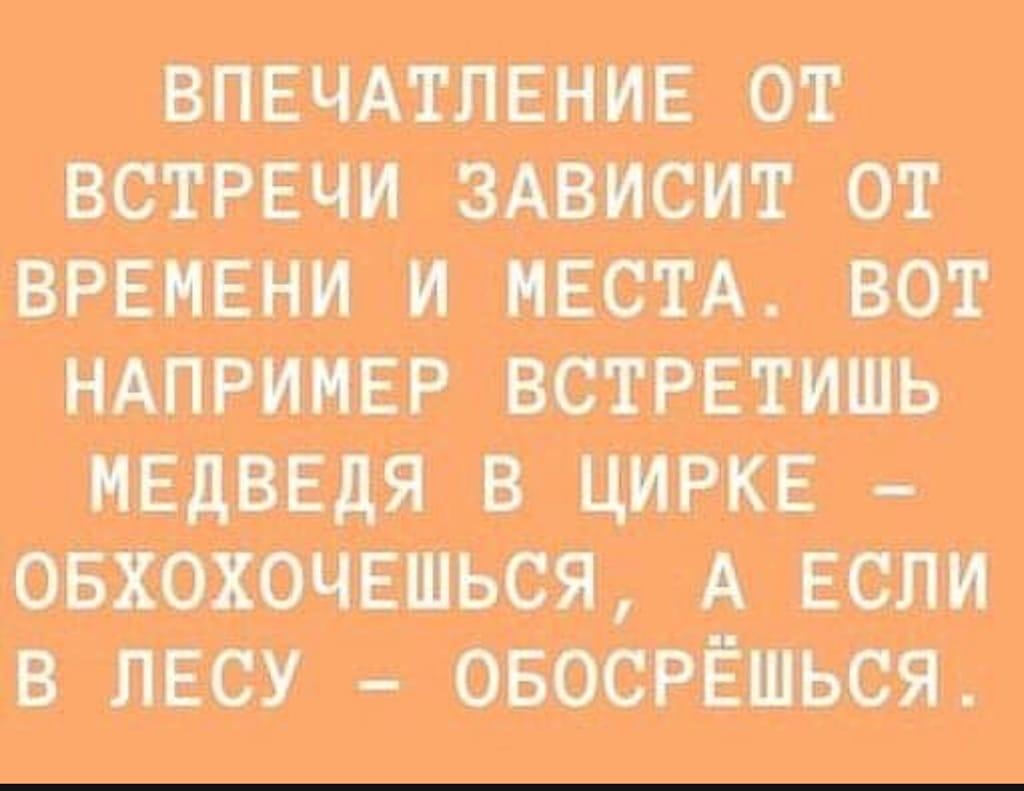 впвчдтлвнив от встречи здвисит от времени и МЕСТА вот ндпринвр встретишь нвдввдя в цирке овхохочвшься А ЕСЛИ в лвсу овосрёшься