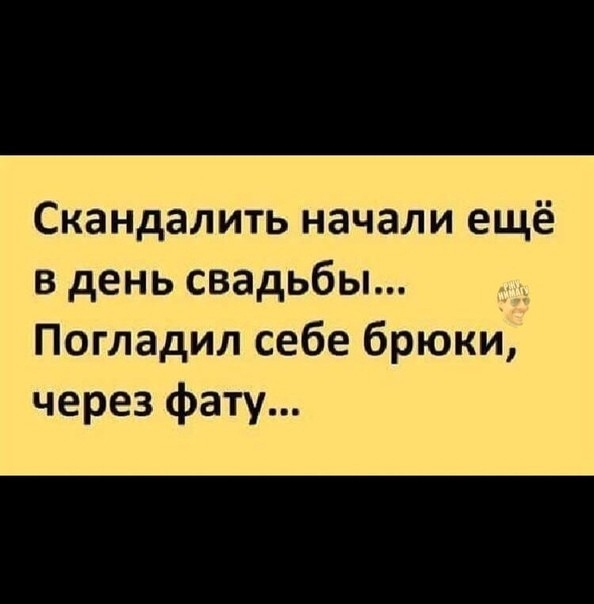 Скандалить начали ещё в день свадьбы Погладил себе брюки через фату