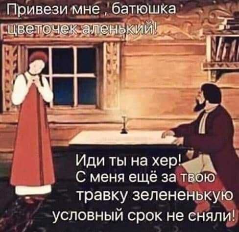 1 Иди ты на хетё д С меня ещё за т ю ___ травку зеленеНркую условный срок не енялуёэ