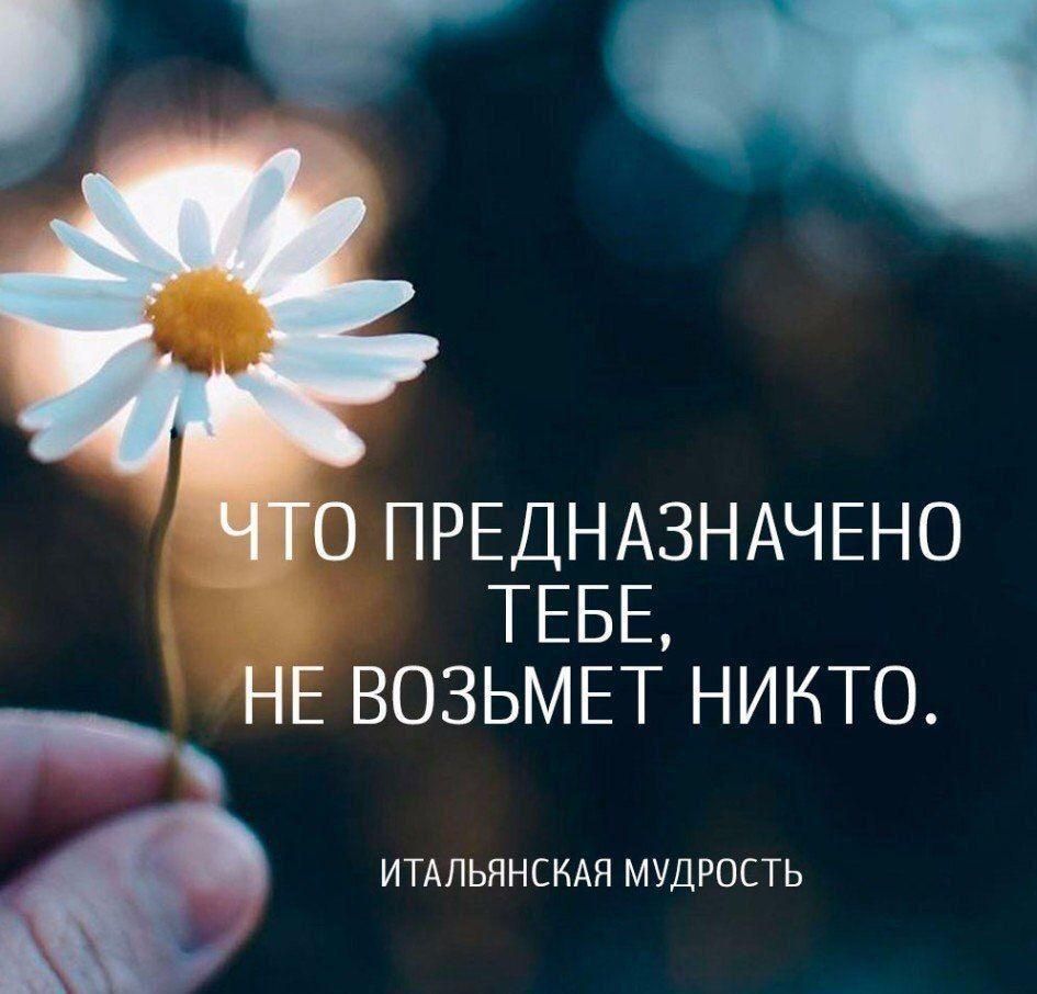 до ПРЕДНАЗНАЧЕНО ТЕБЕ НЕ ВОЗЬМЕТ никто ИТАЛЬЯНСКАЯ МУДРОСТЬ